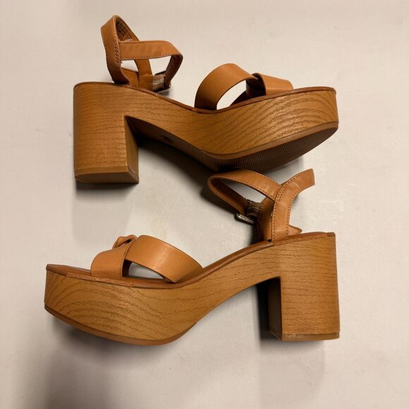 Universal Thread Womens Valerie Platform Heels Tan Strappy Sandals Sz 8 - Picture 4 of 12